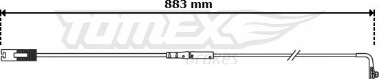 TOMEX brakes TX 30-75 - Xəbərdarlıq Kontakt, əyləc padinin aşınması furqanavto.az