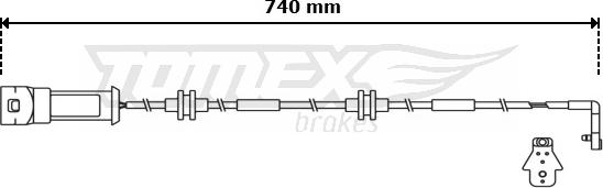 TOMEX brakes TX 30-76 - Xəbərdarlıq Kontakt, əyləc padinin aşınması furqanavto.az