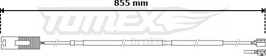 TOMEX brakes TX 30-72 - Xəbərdarlıq Kontakt, əyləc padinin aşınması furqanavto.az