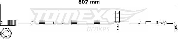 TOMEX brakes TX 31-00 - Xəbərdarlıq Kontakt, əyləc padinin aşınması furqanavto.az
