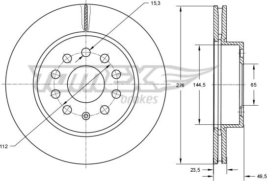 TOMEX brakes TX 74-10 - Əyləc Diski furqanavto.az