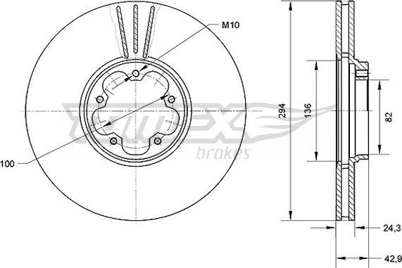 TOMEX brakes TX 70-96 - Əyləc Diski furqanavto.az