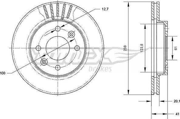 TOMEX brakes TX 70-45 - Əyləc Diski furqanavto.az