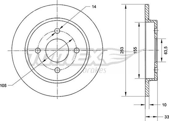 TOMEX brakes TX 70-47 - Əyləc Diski furqanavto.az