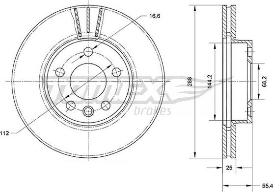 TOMEX brakes TX 70-54 - Əyləc Diski furqanavto.az