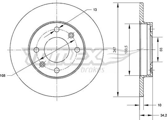 TOMEX brakes TX 70-50 - Əyləc Diski furqanavto.az