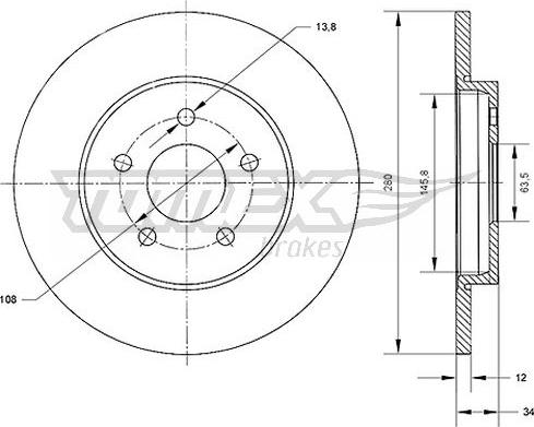 TOMEX brakes TX 70-53 - Əyləc Diski furqanavto.az