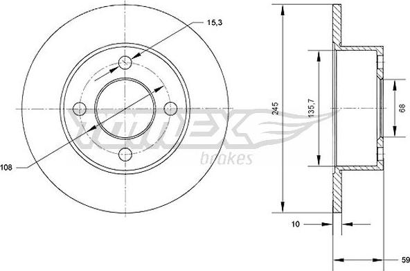 TOMEX brakes TX 70-57 - Əyləc Diski furqanavto.az