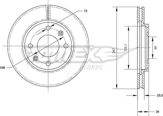 TOMEX brakes TX 70-64 - Əyləc Diski furqanavto.az