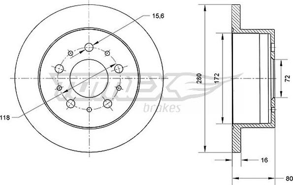 TOMEX brakes TX 70-61 - Əyləc Diski furqanavto.az