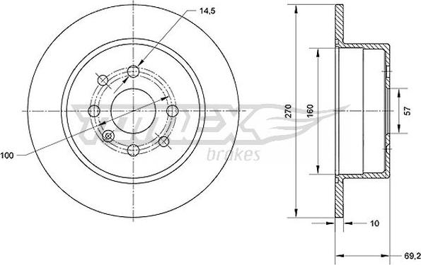 TOMEX brakes TX 70-63 - Əyləc Diski furqanavto.az