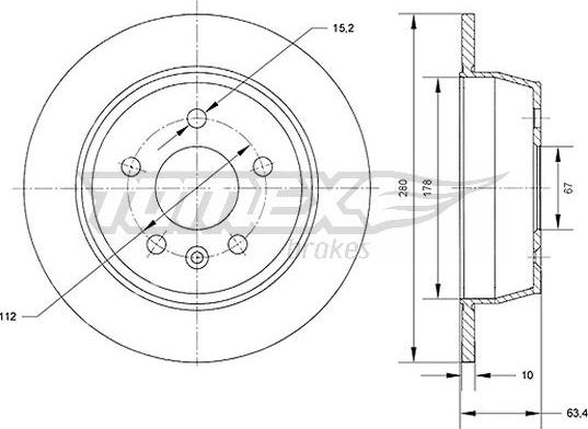 TOMEX brakes TX 70-62 - Əyləc Diski furqanavto.az