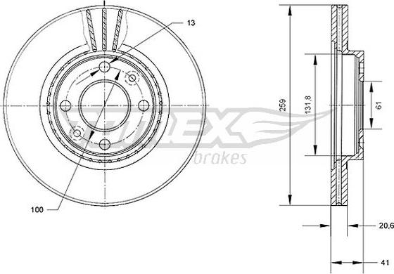 TOMEX brakes TX 70-10 - Əyləc Diski furqanavto.az