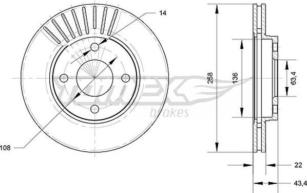 TOMEX brakes TX 70-13 - Əyləc Diski furqanavto.az