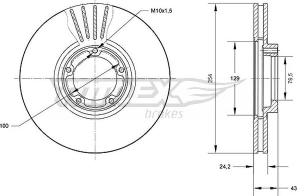 TOMEX brakes TX 70-87 - Əyləc Diski furqanavto.az