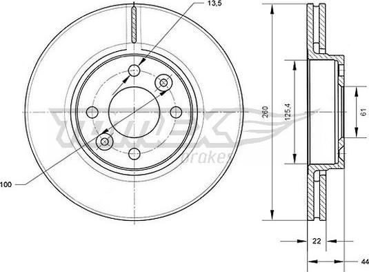 TOMEX brakes TX 70-34 - Əyləc Diski furqanavto.az