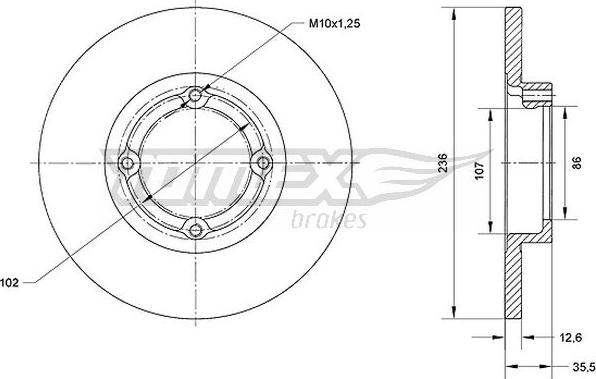 TOMEX brakes TX 70-33 - Əyləc Diski furqanavto.az