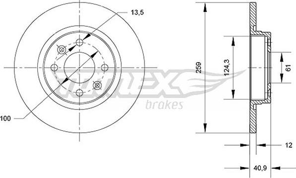 TOMEX brakes TX 70-76 - Əyləc Diski furqanavto.az