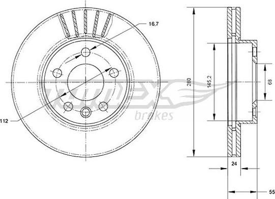 TOMEX brakes TX 70-78 - Əyləc Diski furqanavto.az