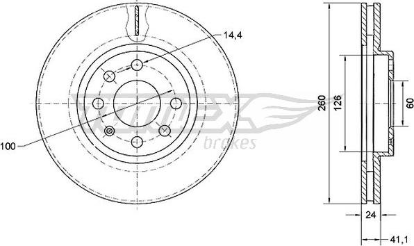 TOMEX brakes TX 70-73 - Əyləc Diski furqanavto.az