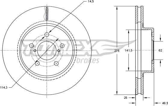 TOMEX brakes TX 71-95 - Əyləc Diski furqanavto.az