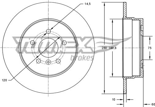 TOMEX brakes TX 71-45 - Əyləc Diski furqanavto.az