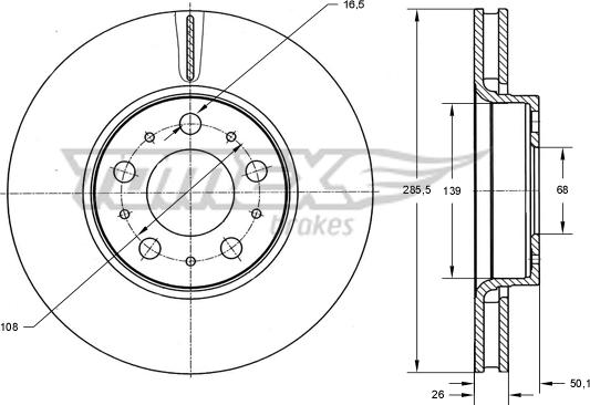 TOMEX brakes TX 71-43 - Əyləc Diski furqanavto.az