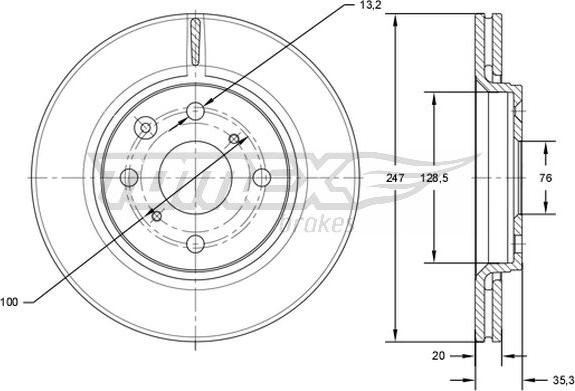 TOMEX brakes TX 71-55 - Əyləc Diski furqanavto.az