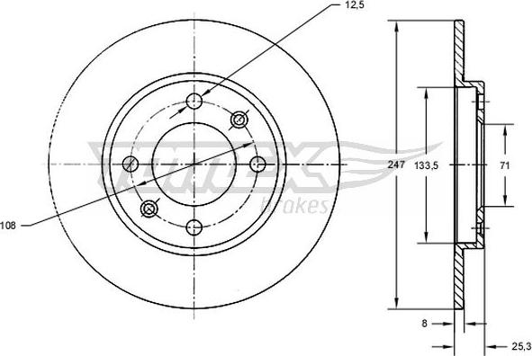 TOMEX brakes TX 71-53 - Əyləc Diski furqanavto.az