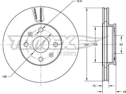 TOMEX brakes TX 71-62 - Əyləc Diski furqanavto.az