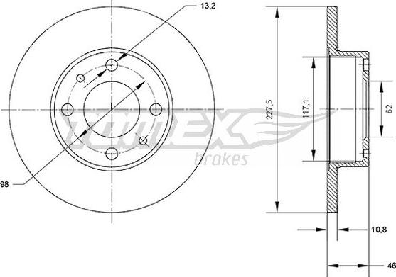 TOMEX brakes TX 71-16 - Əyləc Diski furqanavto.az