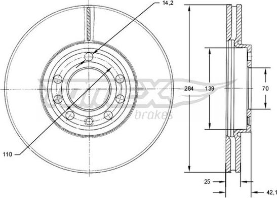 TOMEX brakes TX 71-30 - Əyləc Diski furqanavto.az