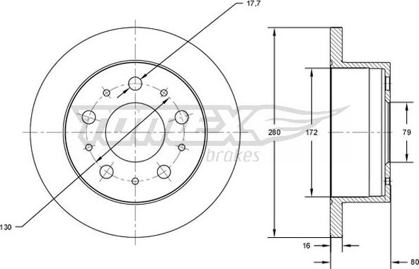 TOMEX brakes TX 71-38 - Əyləc Diski furqanavto.az