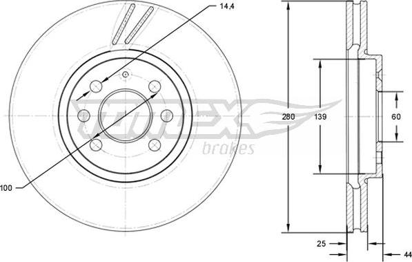 TOMEX brakes TX 71-20 - Əyləc Diski furqanavto.az