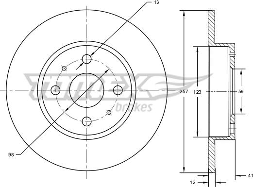 TOMEX brakes TX 71-22 - Əyləc Diski furqanavto.az