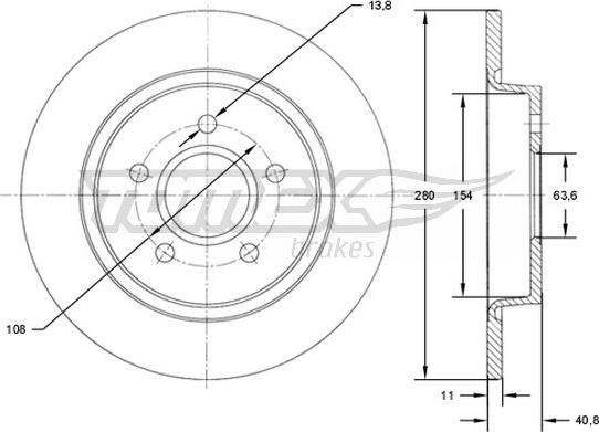 TOMEX brakes TX 71-75 - Əyləc Diski furqanavto.az