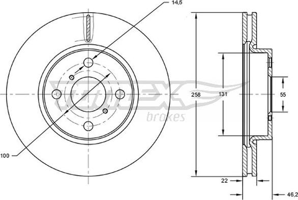 TOMEX brakes TX 71-70 - Əyləc Diski furqanavto.az