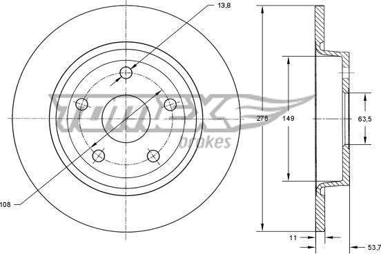 TOMEX brakes TX 73-94 - Əyləc Diski furqanavto.az