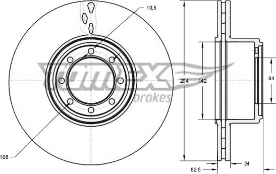 TOMEX brakes TX 73-42 - Əyləc Diski furqanavto.az