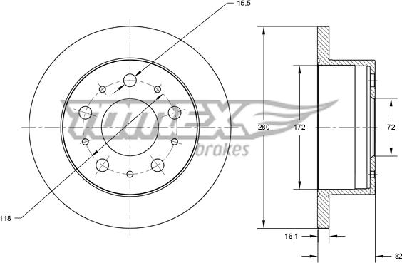 TOMEX brakes TX 73-47 - Əyləc Diski furqanavto.az