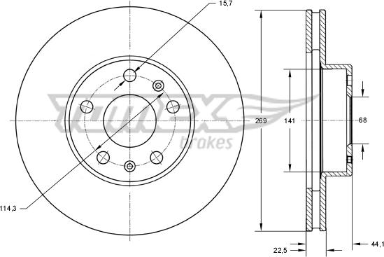 TOMEX brakes TX 73-51 - Əyləc Diski furqanavto.az