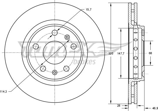 TOMEX brakes TX 73-53 - Əyləc Diski furqanavto.az