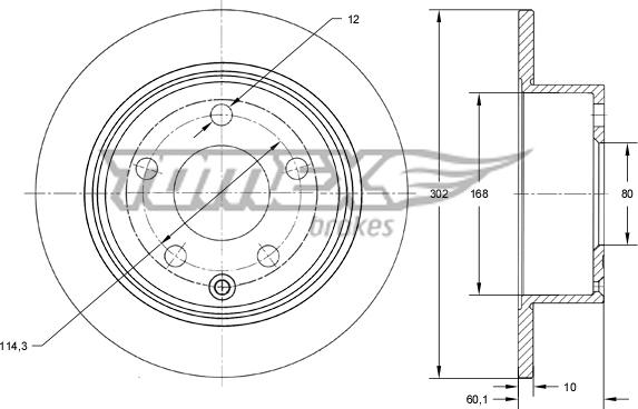 TOMEX brakes TX 73-66 - Əyləc Diski furqanavto.az