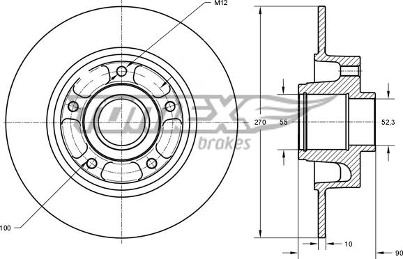 TOMEX brakes TX 73-601 - Əyləc Diski furqanavto.az