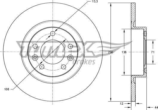 TOMEX brakes TX 73-68 - Əyləc Diski furqanavto.az