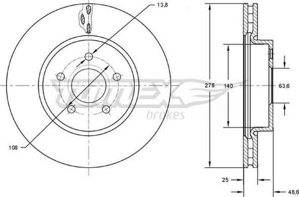 TOMEX brakes TX 73-02 - Əyləc Diski furqanavto.az