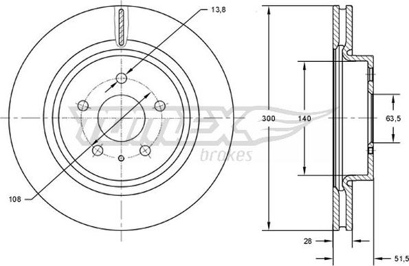 TOMEX brakes TX 73-14 - Əyləc Diski furqanavto.az