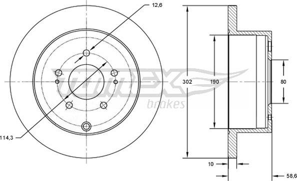 TOMEX brakes TX 73-16 - Əyləc Diski furqanavto.az