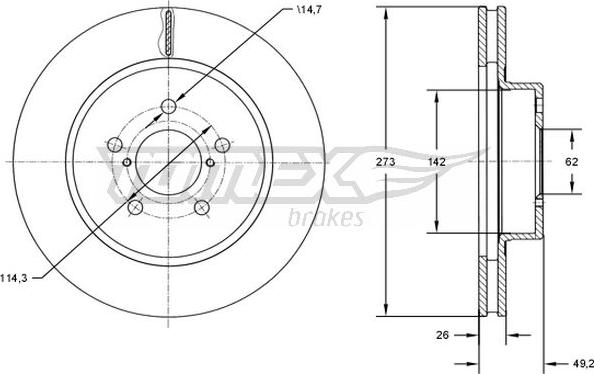 TOMEX brakes TX 73-12 - Əyləc Diski furqanavto.az