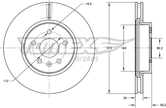 TOMEX brakes TX 73-89 - Əyləc Diski furqanavto.az